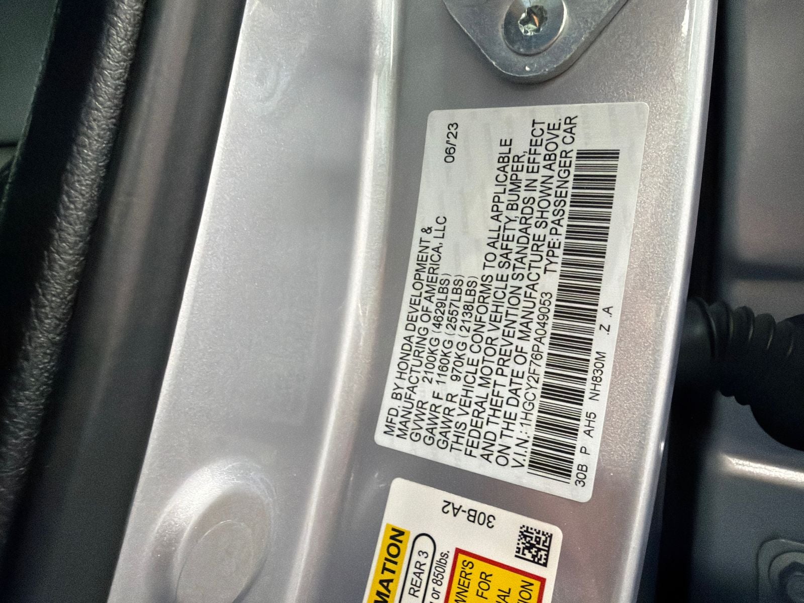 2023 Honda Accord Hybrid Sport-L