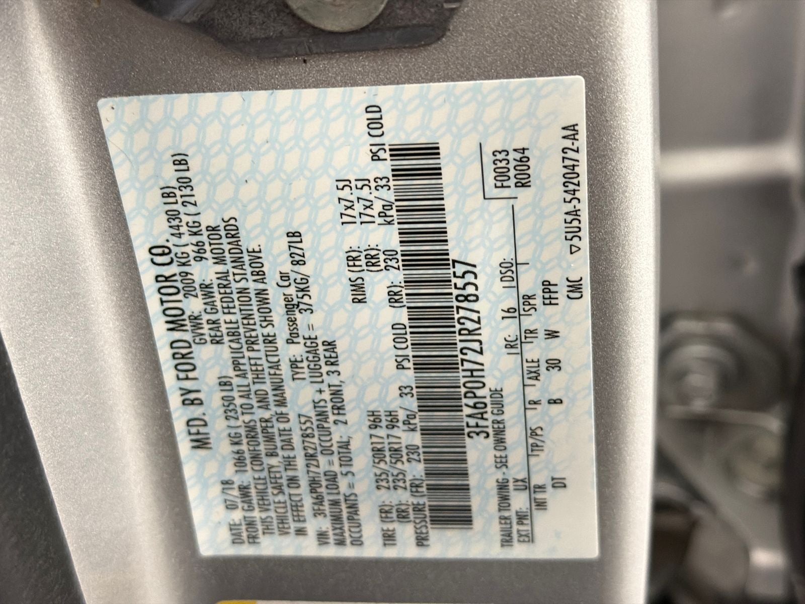 2018 Ford Fusion SE