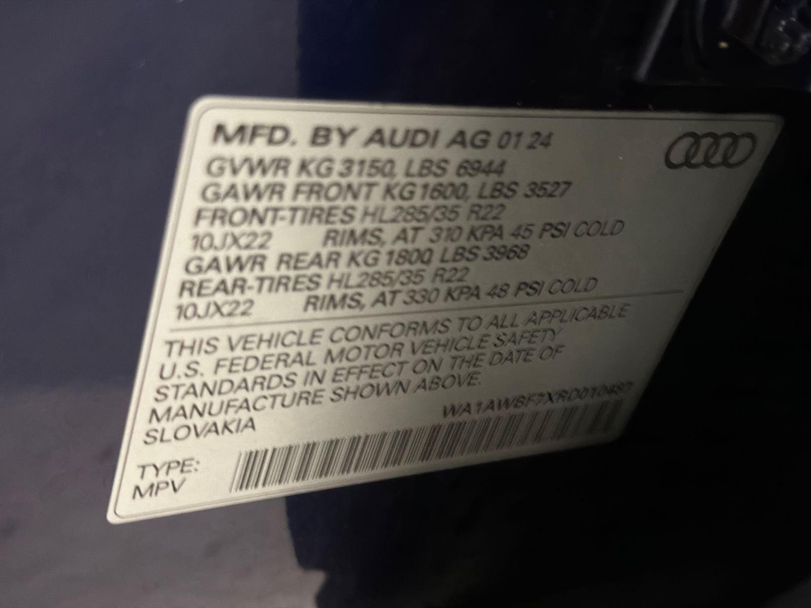 2024 Audi SQ7 Premium Plus quattro