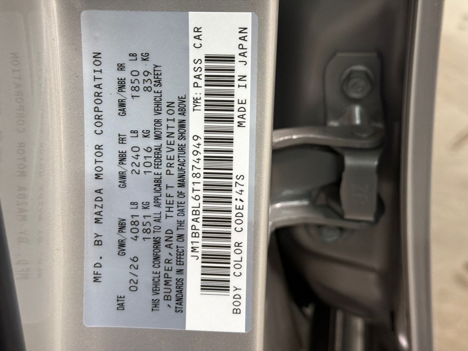 2026 Mazda Mazda3 Sedan 2.5 S Select Sport