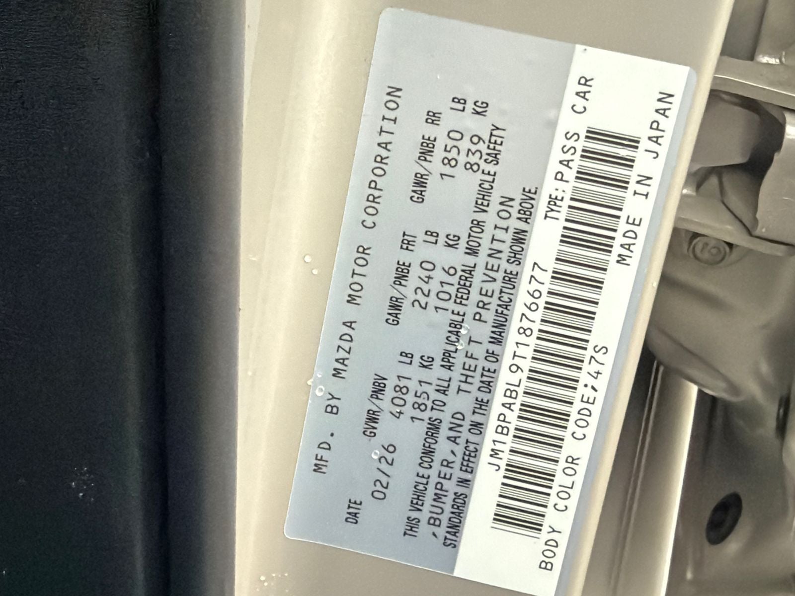 2026 Mazda Mazda3 Sedan 2.5 S Select Sport
