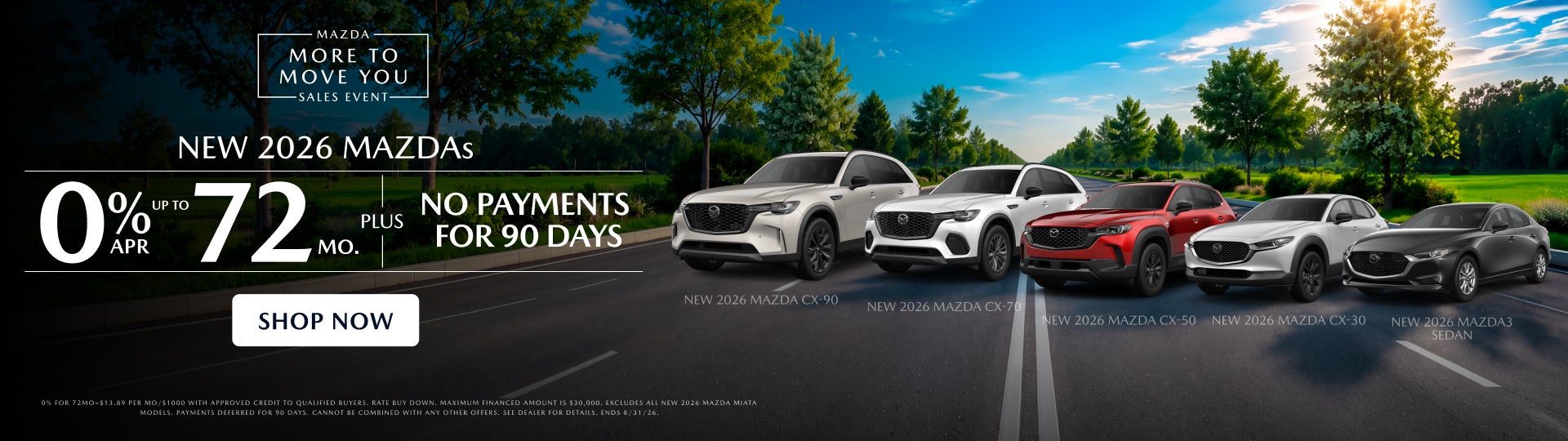 0% APR FOR 72MO PLUS NO PAYMENTS