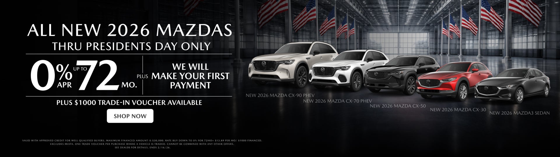 0% PLUS We'll Make Your First Payment