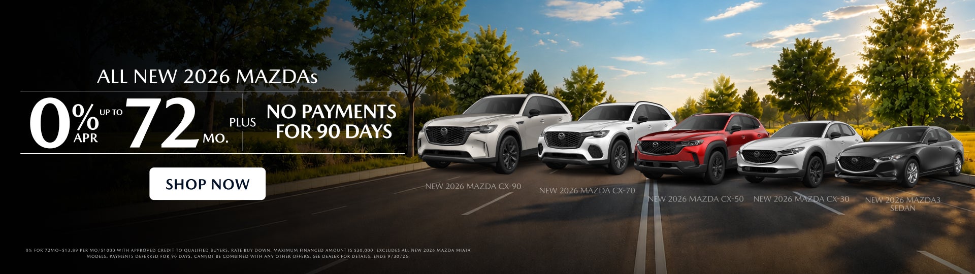 0% APR plus No Payments for 90 Days