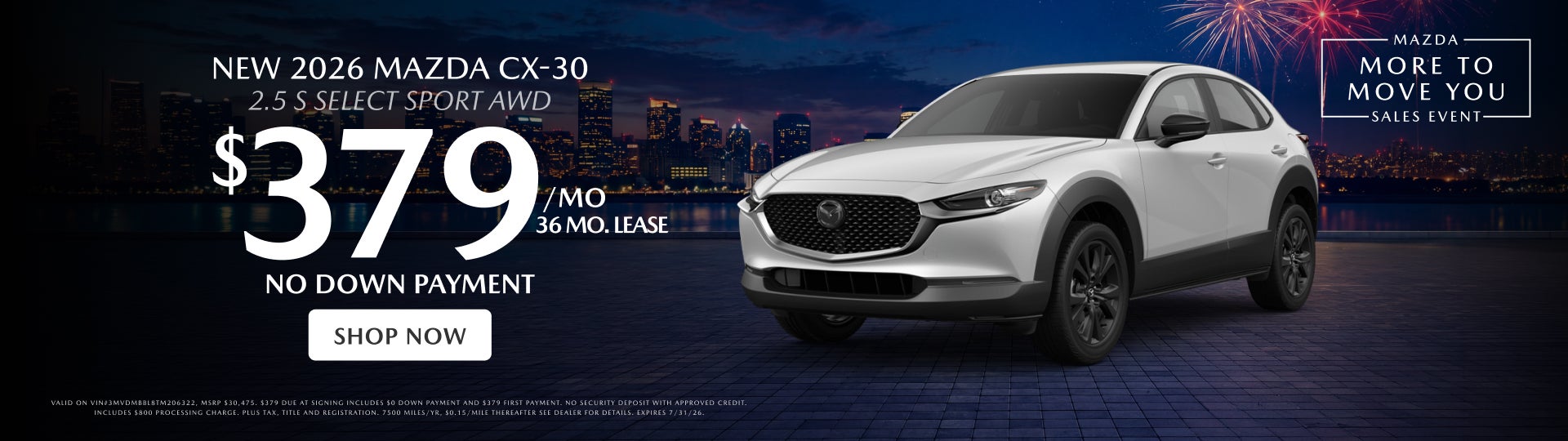 NEW 2026 MAZDA CX-30 $379 LEASE