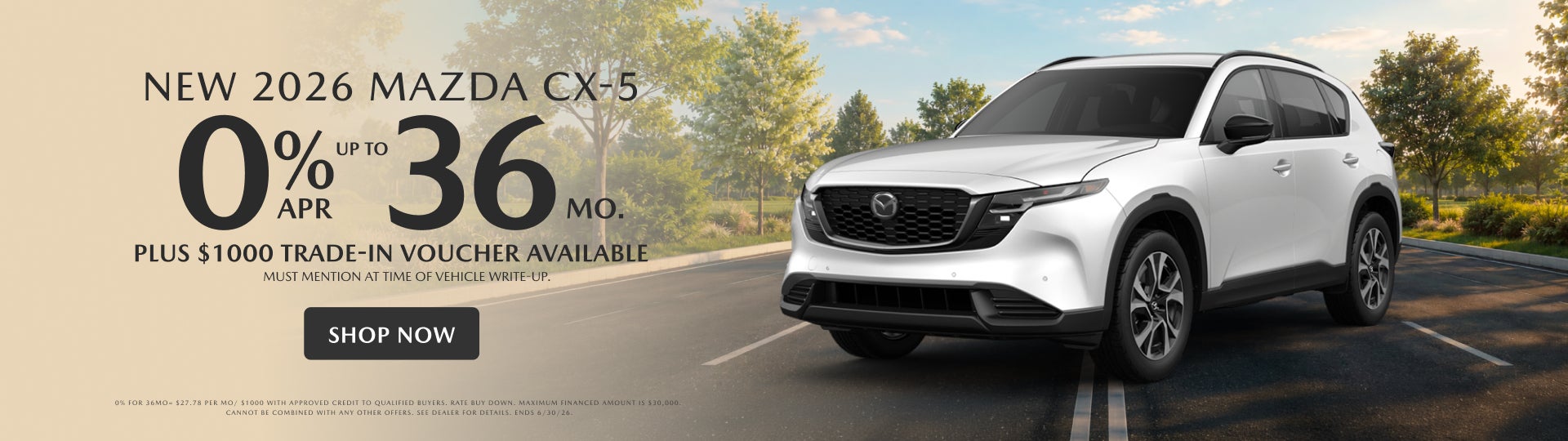 CX-5 0% for 36mo